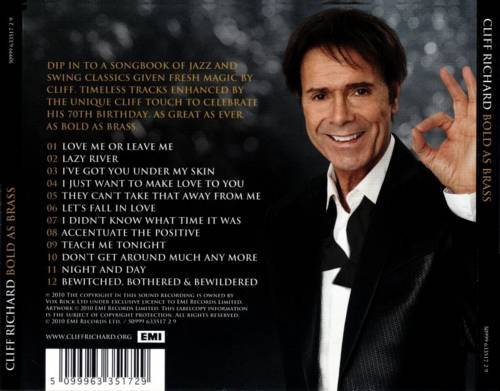 Cliff Richard Bold As Brass : Back